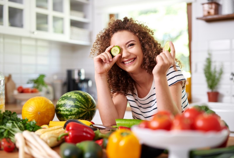 raw vegetables and fruits are good for psychological health